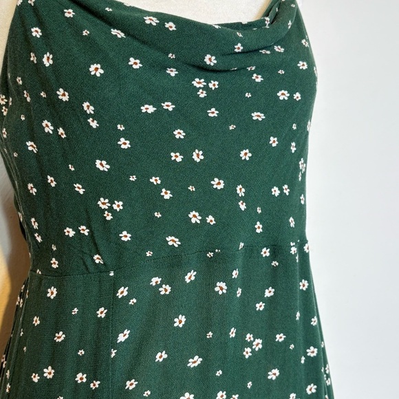 American Eagle 90sY2K Floral Ditzy Ditsy Print Midi Slip Dress Cowl Neck XS - Picture 7 of 15